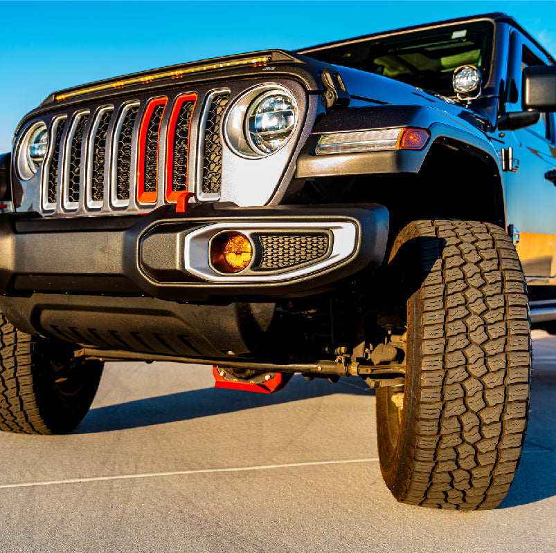 Nacho JL JT JK 1 Piece Bumper Quato Fog Mounts